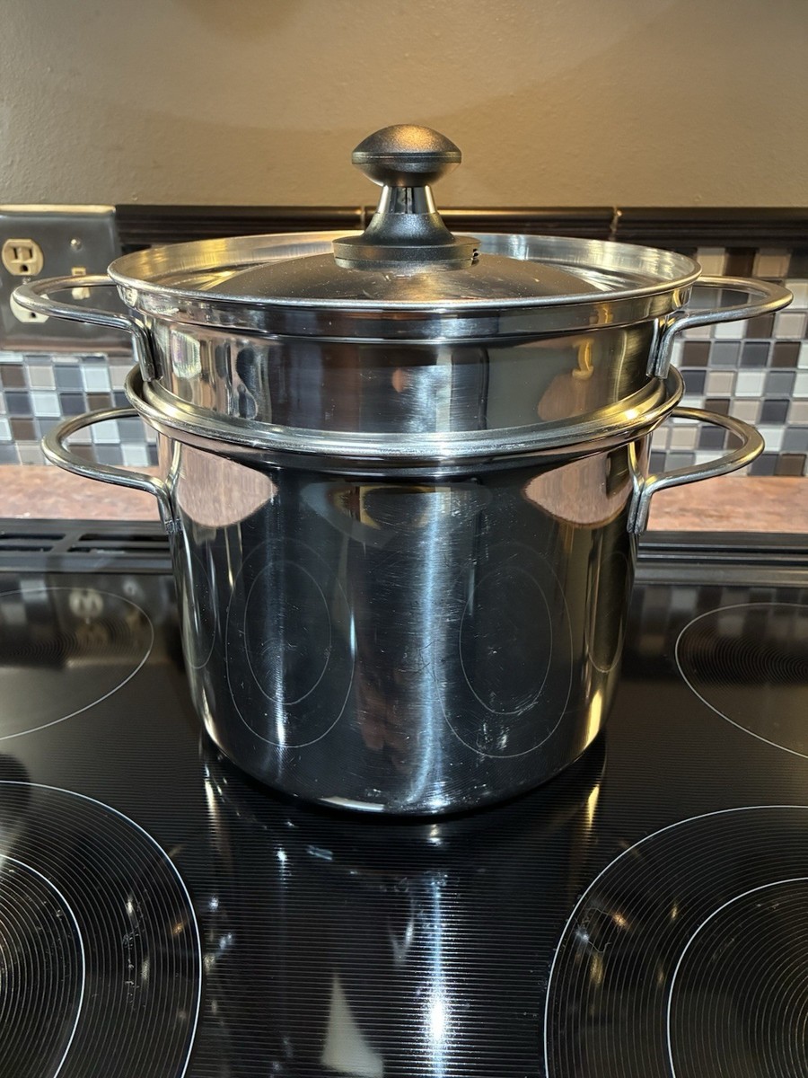 Lagostina Thermoplan Stainless Steel 6.5 Qt Stock Pot - Steamer