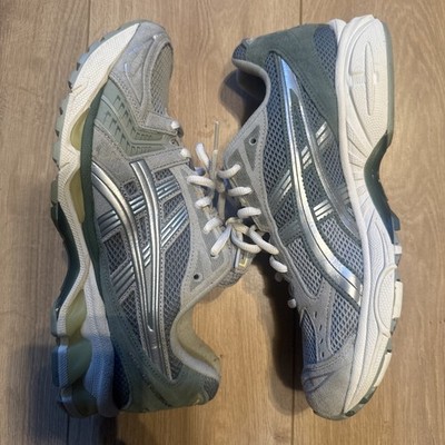 Asics-Gel Kayano 14 Sneakers Pure Silver/Olive Green/Yellow Size 10-(Pre-Owned)