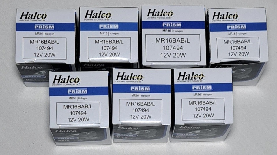 Halco MR16BAB/L 107494 12V 20W 7 Pack NEW Dichroic Reflector - Image 2 of 3