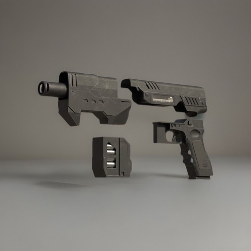 Judge Dredd Lawgiver & Badge - 3D Printed cosplay/ Props/DIY - Picture 4 of 4
