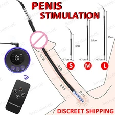 Electric E-stim Penis Plug Bead Dilator Set Silicone Urethral Sounding Stretcher