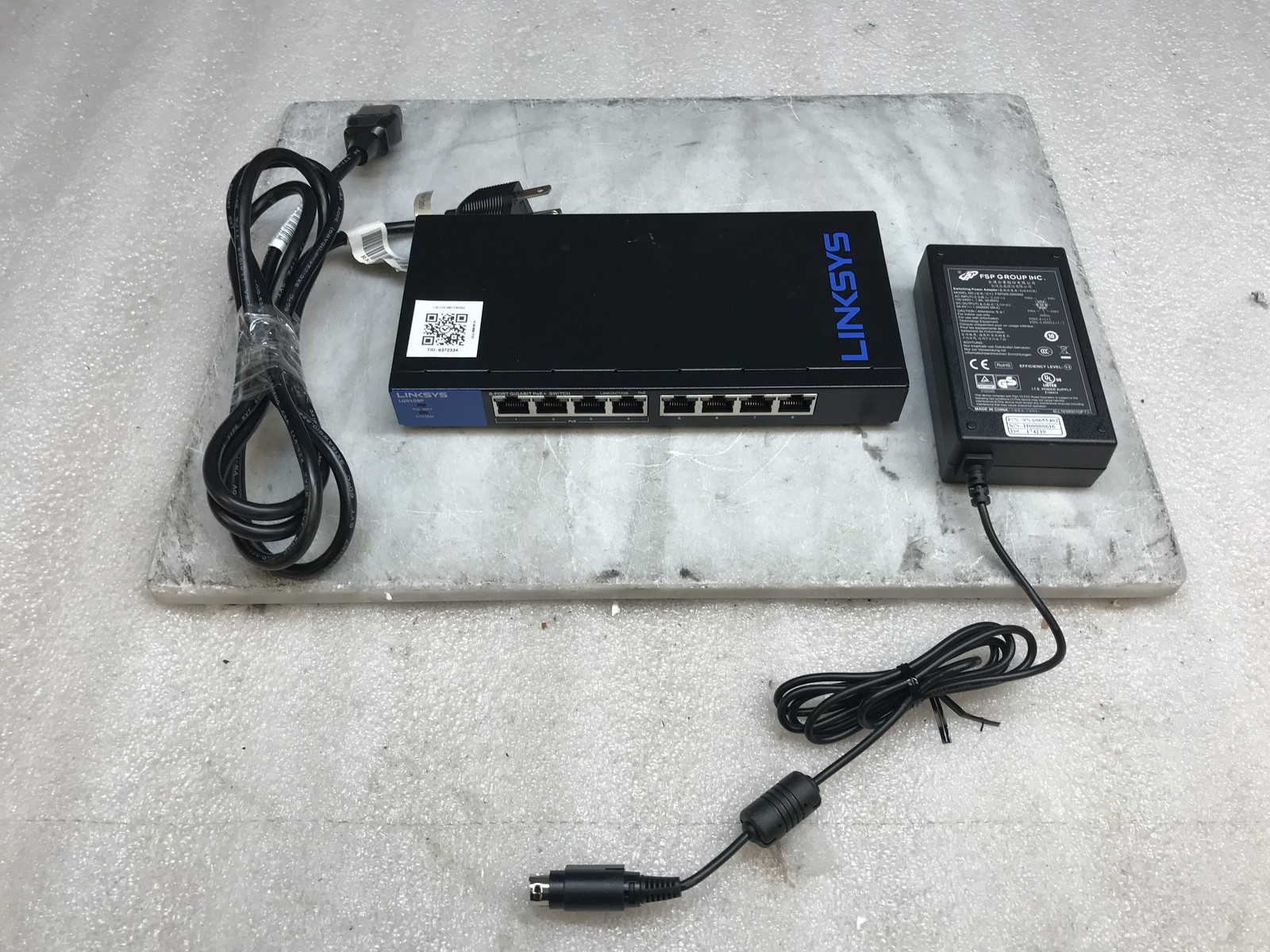 Linksys LGS108P 8-Port Gigabit POE+ Switch Unmanaged -Power Cable