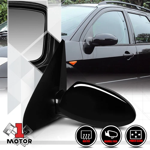 [Left] Driver Side Power+Heated Foldable Replacement Mirror for 02-07 Ford Focus