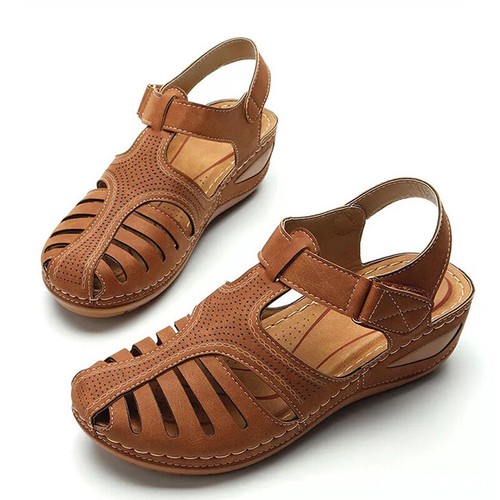 Women Orthopedic Sandals Comfy Closed Toe Mules Summer Slippers Flat Shoes S..x - Picture 5 of 16