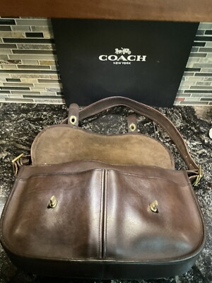 Vintage Coach Musette Messenger bag Briefcase 9625 Mocha made in
