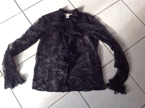 Short Femme H&M Taille 36/38 - Noir Avec Dentelle - Style Bermuda - Neuf Sans étiquettes