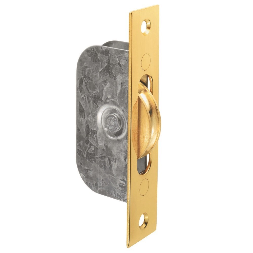AQ93 - Sash Window Axle Pulley Brass Wheel 119 mm x 25 mm Forend Carlisle Brass