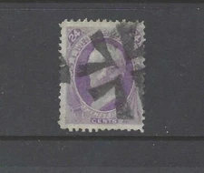 U.S. SC.#153-24c PURPLE 1870 CBN ISSUE-USED W/BLACK FANCY CANCEL-CAT. $210.00