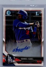 2018 Bowman #CPA-II Ibandel Isabel Chrome Prospect Autographs