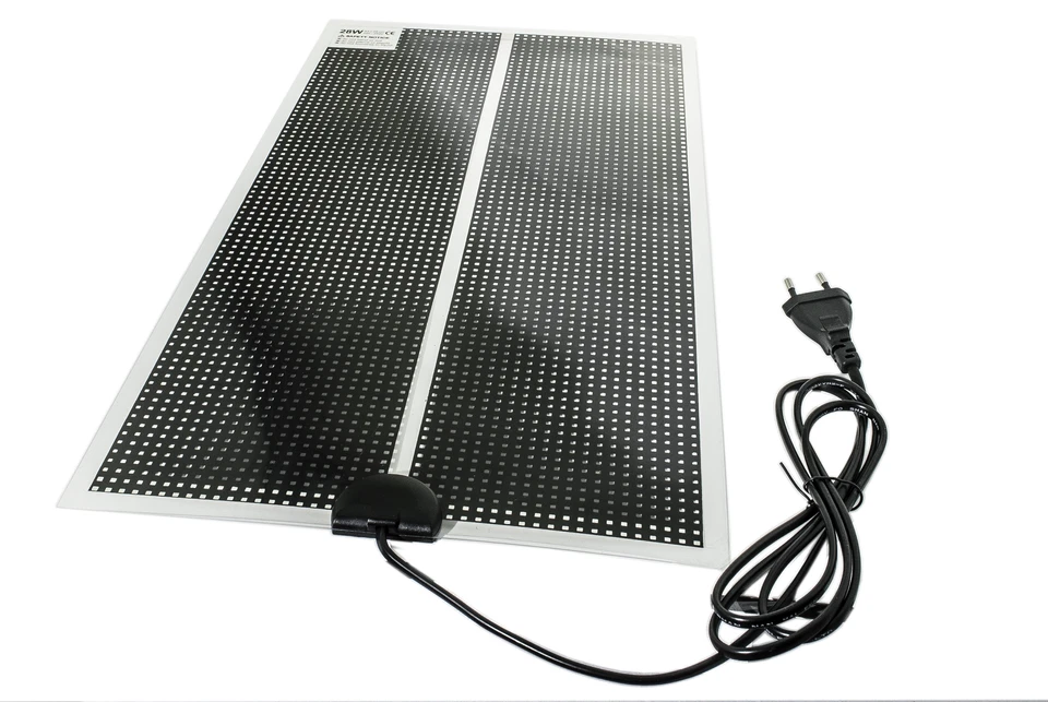 Tropic Shop - Ultraflache Heizmatte -/ Wärmematte fürs Terrarium - 28w - 28x53cm