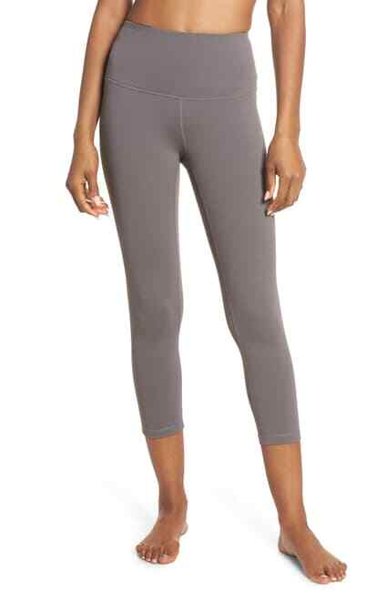 NWT Zella Live In High Waist Crop Leggings - Color Grey Kitten - Size Small