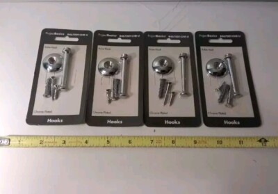 LOT OF 4 BNIP DAYTON HUDSON PROJECT BASICS ROBE HOOK CHROME PLATED NEW