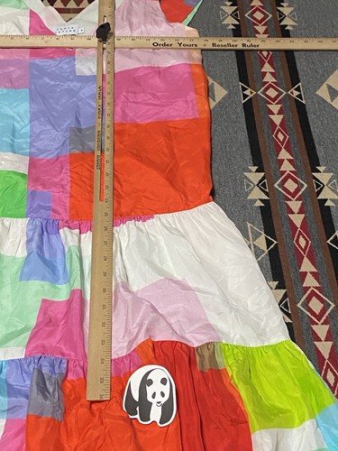 Tanya Taylor Donatella Silk Shift Dress Sz M Colorful Geometric BR - Picture 3 of 7