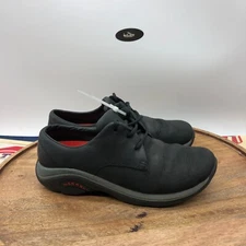 MERRELL Womens Jungle Oxford Smooth Black Leather Casual Shoes Sneaker Size 6.5