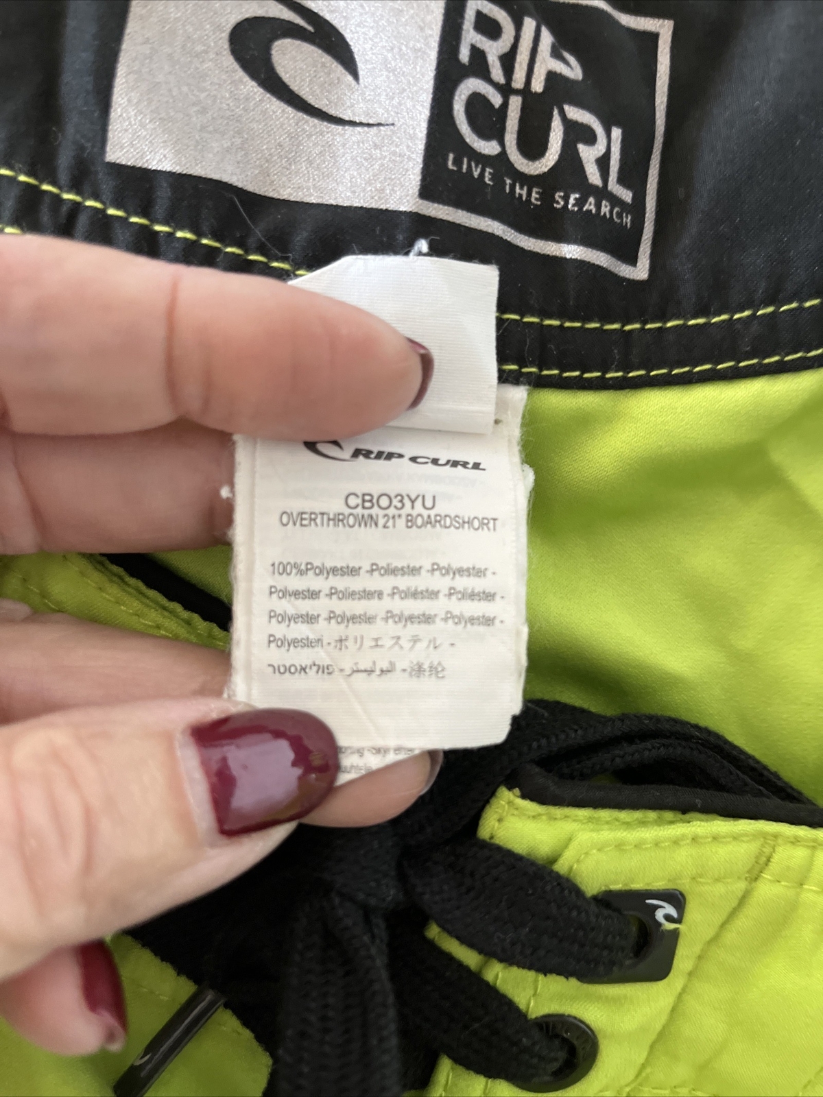 Rip Curl Mens Sz 33 Neon Green Board Shorts Swim Trunks TS3 eBay