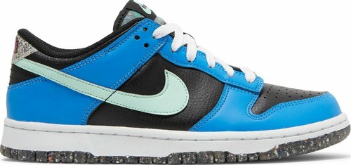 Size 7Y - Nike Dunk Low SE GS Black Light Photo Blue Mint Foam DR0165-001 | eBay