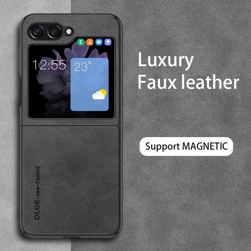 Phone Case For Samsung Galaxy Z Flip6 Flip5 Flip4 Leather ShockProof Slim Cover - Picture 10 of 15