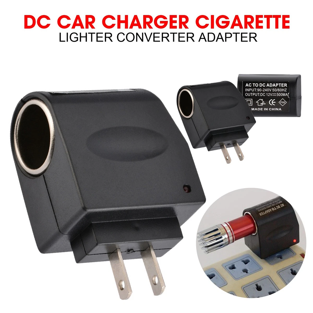Car plug 2024 to wall adapter