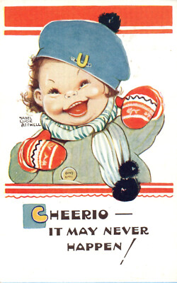 MLA Artist Signed Mabel Lucie Attwell Postcard #5055 Cheerio it may never happen