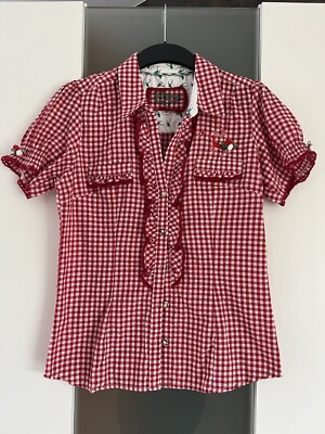 NEU Stockerpoint Trachtenbluse Damen, Gr. 38 rot kariert, Trachtenmode