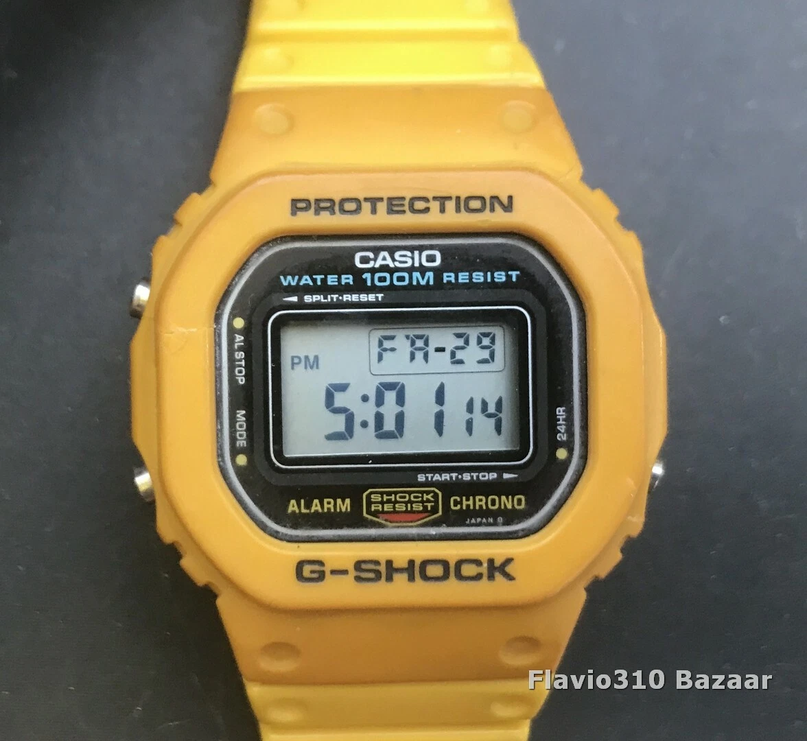 Very Rare 1988 Casio G-SHOCK Yellow DW-500 DW-500C-9B (540) Japan T