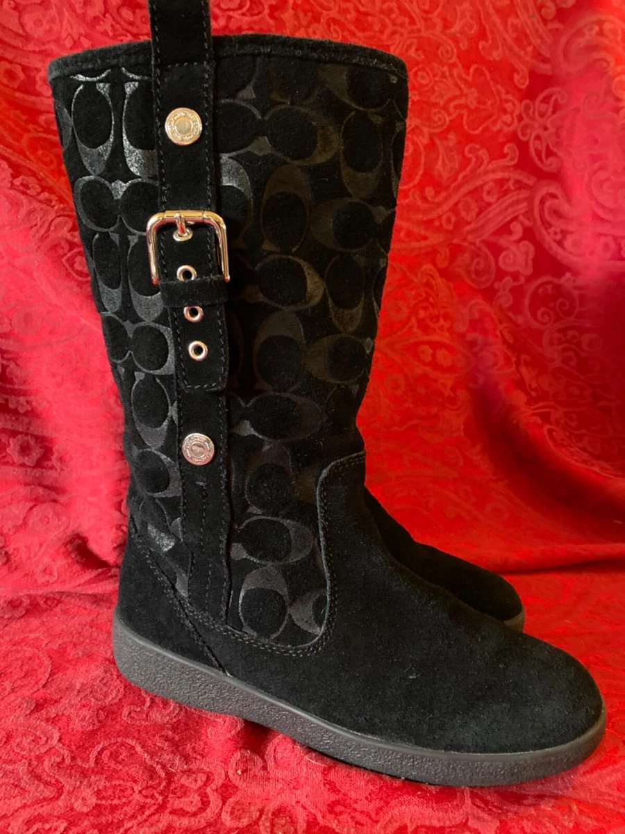 Coach mid calf hot sale boots