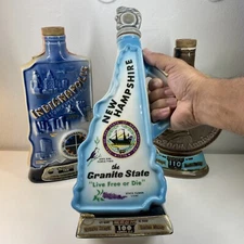 Set/3 JAMES Jim BEAM DECANTERS bourbon whiskey 60s MCM VTG BARWARE kitsch Eames 