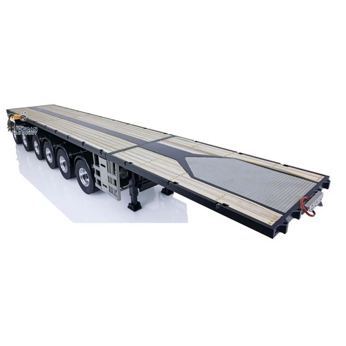Fury Bear 6 Axles Flat Trailer for Tamiya 1/14 RC Tractor Truck Vehicle Model - Picture 7 of 24