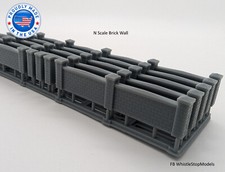 N Scale Brick Wall Fence