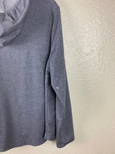 32 Grad cooler grauer Damen Hoodie mit durchgehendem Reißverschluss Gr. XL (verfärbte Punkte) - Bild 6 von 9
