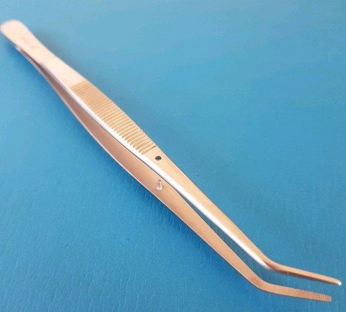 DENTAL FORCEPS COLLEGE TWEEZER 15.5cm CURVED - Picture 5 of 6