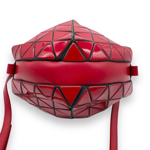 VINTAGE BAO BAO ISSEY MIYAKE Leather Shoulder Bag Planet Red from Japan - USED - Picture 6 of 12