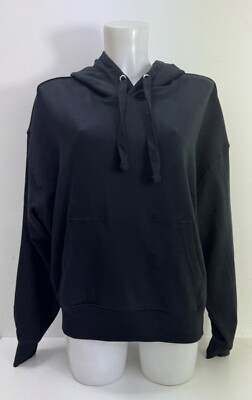 Hoody Damen Ex M&S schwarz Baumwollmischung Größe S M L XL XXL