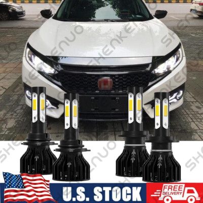 For Honda Civic 2016 2017 2018 2019 2020 - Front LED Headlight Hi/Lo Bulbs Kit