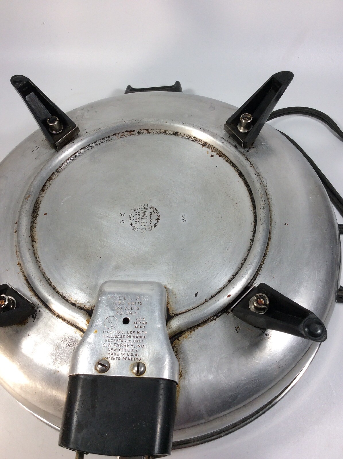 Vintage Farberware Electric Frypan 310 Stainless Steel 12" Skillet Dome