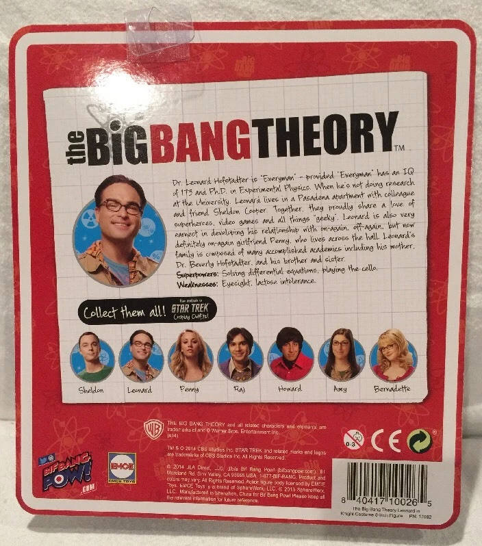 SDCC 2014 EE Exclusivo: The Big Bang Theory 8" Figura CABALLERO LEONARD RENACENTISTA Foto 4 de 4