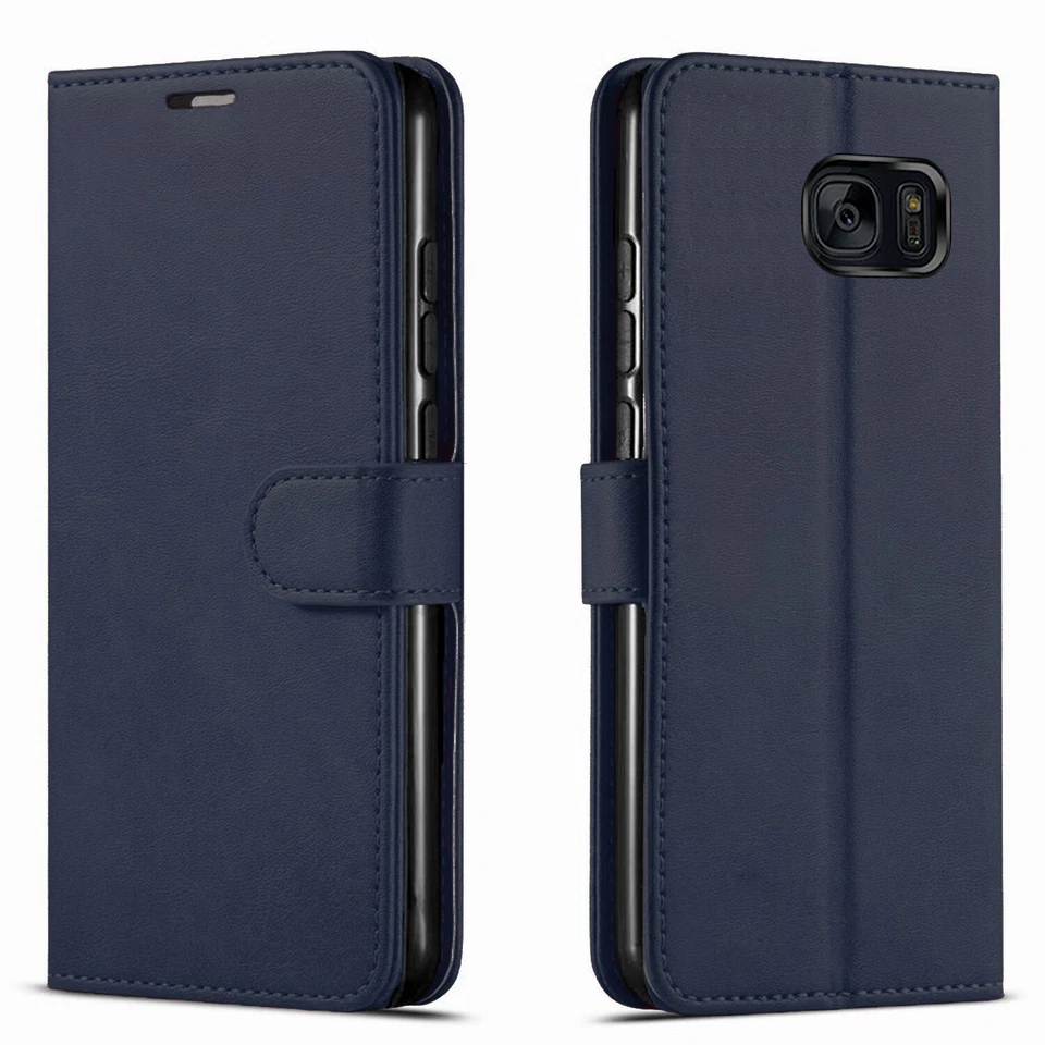 For Samsung Galaxy S7 /S7 Edge Case Phone Cover Wallet+ Tempered Glass Protector - Image 4 of 4