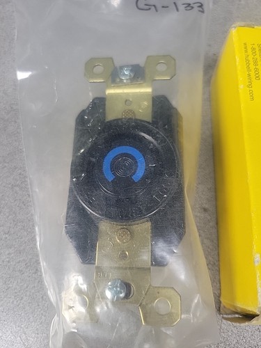 Hubbell, HBL2750, Twist Lock Single Receptacle, 4 Pole, New 3D099, 2750A - Picture 3 of 6