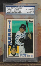 1984 Topps Traded Darrell Evans signed PSA/DNA Certified Autograph card Tigers