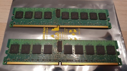 2 pack - IBM 39M5808 1GB 1RX4 PC2 3200R DDR2 38L5915 HYS72T12800HR-5-B DIMM - Picture 2 of 2
