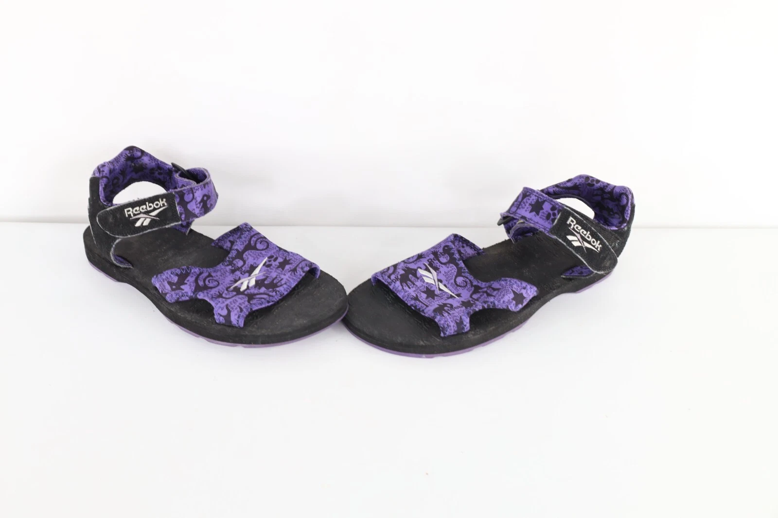 Sandali Reebok vintage anni 90 uomo 10 con cinturino invecchiato geometrico viola