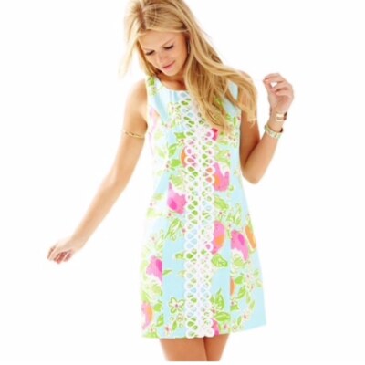 Lilly Pulitzer Pink Lemonade Cathy Shift Dress Sz 2