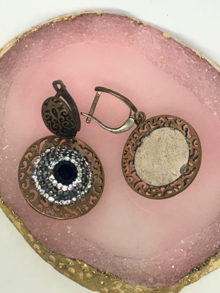 Orecchini In Argento 925 Zaffiro Blu  - Immagine 2 di 3