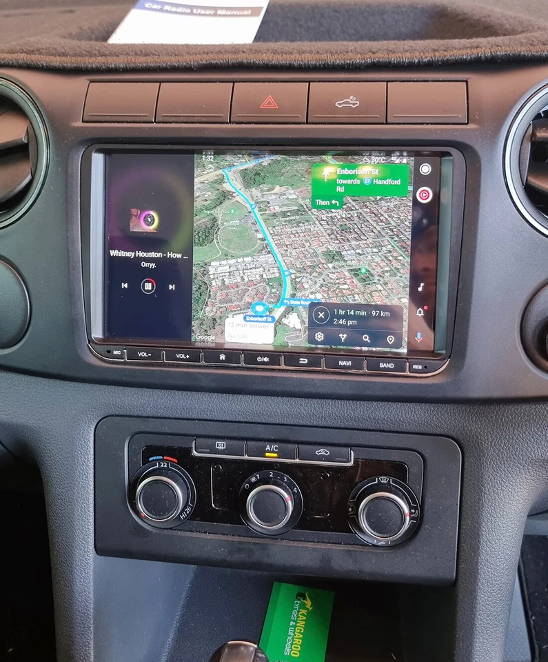 9" kabellos Android Apple Carplay Autoradio Für VW Amarok 2010-2016 GPS SWC WIFI - Bild 2 von 4
