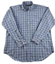 VTG Ralph Lauren Shirt Mens 16 1/2 L Plaid Classic Fit Long Sleeve Button Down