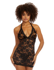 Pure Romance Lingerie Ruched Back Chemise with G string- M plus Free Gift includ