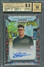 2019 Panini Red Black Snakeskin Prizm DP #122 Jasson Dominguez RC AUTO BGS 9.5