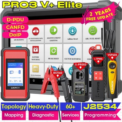 LAUNCH X431 PRO3S+ ELITE PRO 5 PAD V OBD2 Diagnosegerät J2534 ECU Codierung IMMO