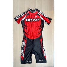 Rare Vintage Bont Cycling Black and Red Skinsuit - Large