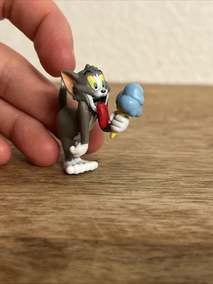 Tom Cat W/ Ice Cream Tom & Jerry Warner Bros Mini 1.5  Figure Vinyl RARE Toy